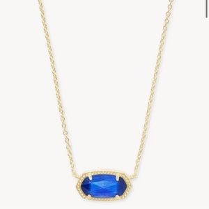 Kendra Scott Elisa Gold Pendant Necklace in Navy Abalone